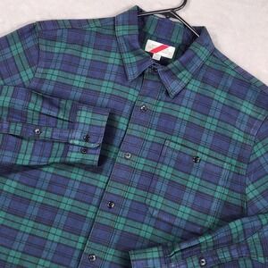 Best Made Co Mens 2XL Blue Green Plaid Flannel Cotton Wool Button Up Shirt